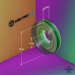 Fil 3D PLA 500g 1.75 mm Multicolor Printemps - Dégradé translucide