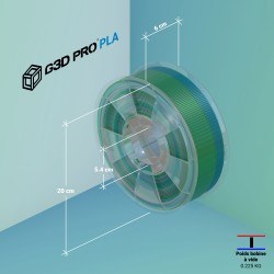 Fil 3D PLA Translucide Multicolore Été 1 Kg 1.75 mm