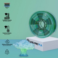 Fil 3D PLA 1 kg 1.75 mm Translucide Multicolore Été