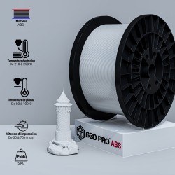 Bobine 3D ABS 5 Kg 1.75 mm Blanc