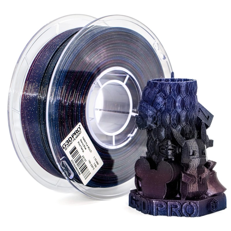 Fil 3D PLA MULTICOLORE PAILLETTE INTERSTELLAR 1 Kg 1.75mm