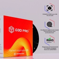 Filament 3D G3D PRO PLA 1.75mm Format 10KG XXL Blanc