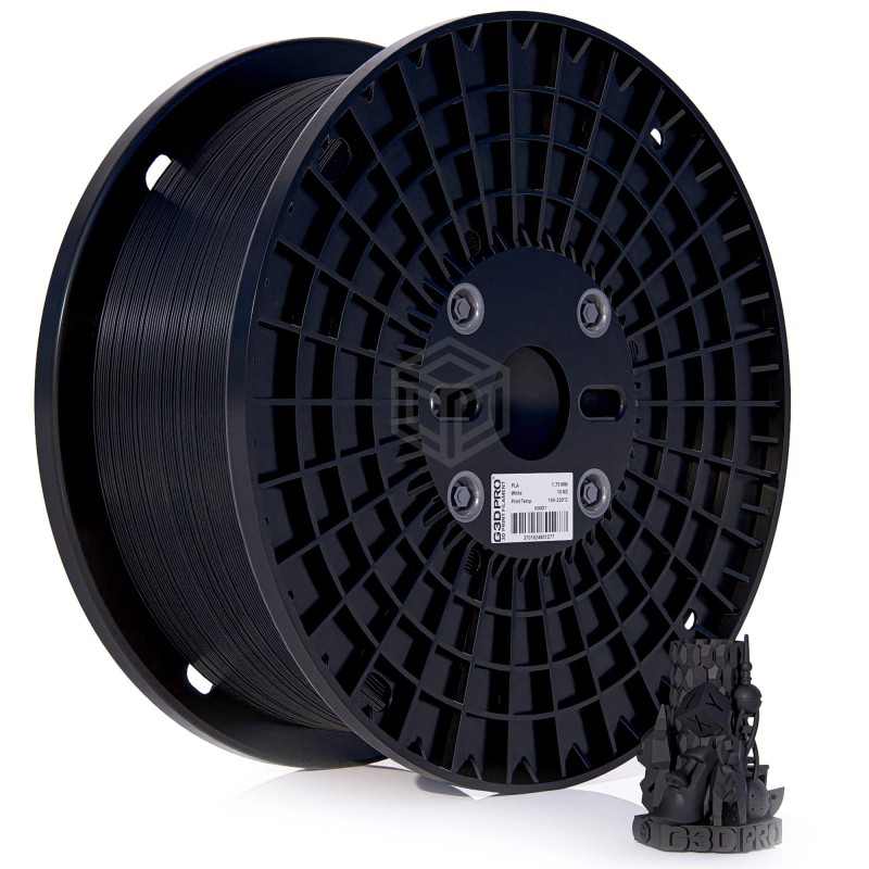 Filament 3D G3D PRO PLA 1.75mm Format 10KG XXL Noir