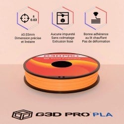 Filament 3D PLA Orange 1,75 mm – Bobine 500 g