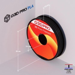 Fil 3D PLA 500g 1.75 mm Noir