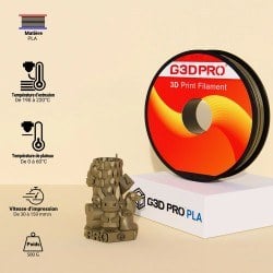 Fil 3D PLA 500g 1.75 mm Bronze
