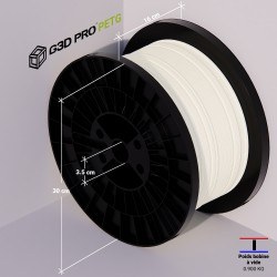 Filament 3D PETG 5 Kg Blanc 1.75 mm