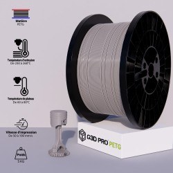 Filament 3D PETG 5 Kg Gris 1.75 mm