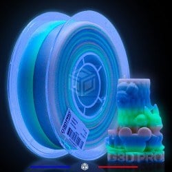 Fil 3D PLA Phosphorescent Multicolor 1 Kg 1.75mm - G3D PRO