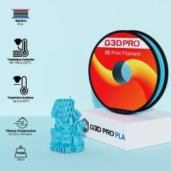 Fil 3D PLA 500g 1.75 mm Cyan
