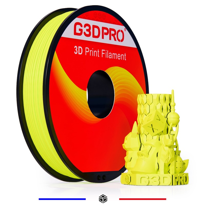 Filament 3D PLA Fluorescent 500g 1.75 mm Jaune