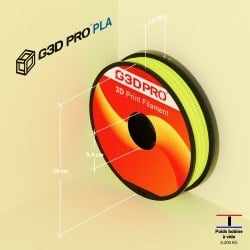 Filament 3D PLA Fluorescent 500g 1.75 mm Jaune