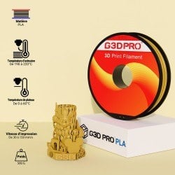 Fil 3D PLA 500g 1.75 mm Or