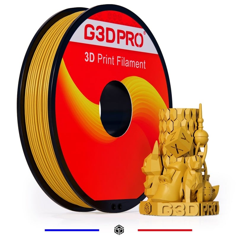 Fil 3D PLA 500g 1.75 mm Or Fil 3D PLA 500g 1.75 mm Or
