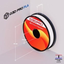 Fil 3D PLA 500g 1.75 mm Blanc Neige