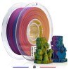 Filament 3D PLA MAT TRICOLOR 1 Kg 1.75mm Dusk Bleu Rose Jaune