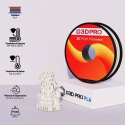 Fil 3D PLA 500g 1.75 mm Blanc