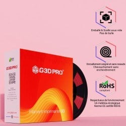 Fil 3D PLA 1 Kg 1.75 mm Rouge