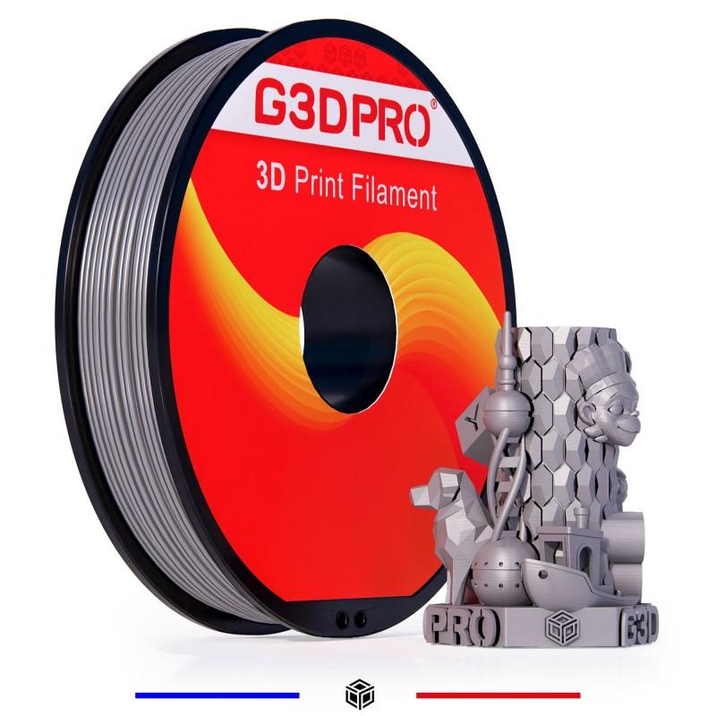 Fil 3D PLA 500g 1.75 mm Argent