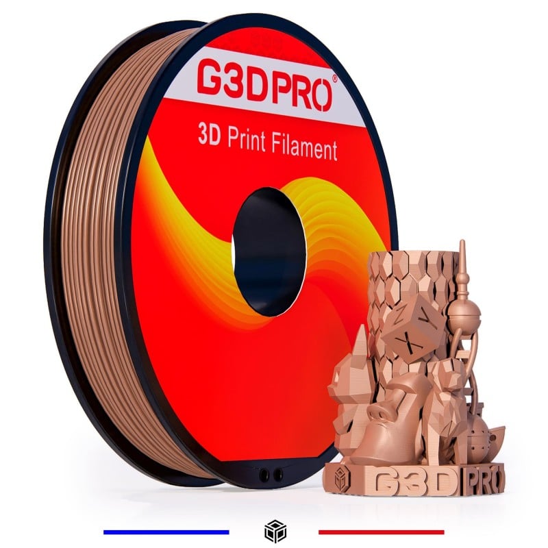 Fil 3D PLA 500g 1.75 mm Cuivre copper Fil 3D PLA 500g 1.75 mm Cuivre copper