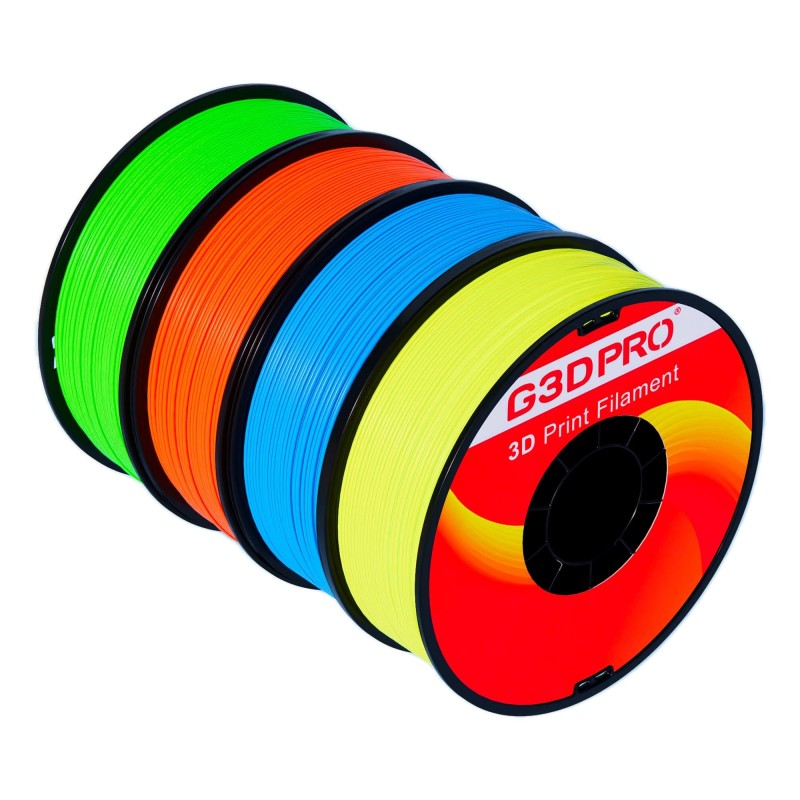 Pack Fil 3D PLA 1.75mm 1KG Fluorescent