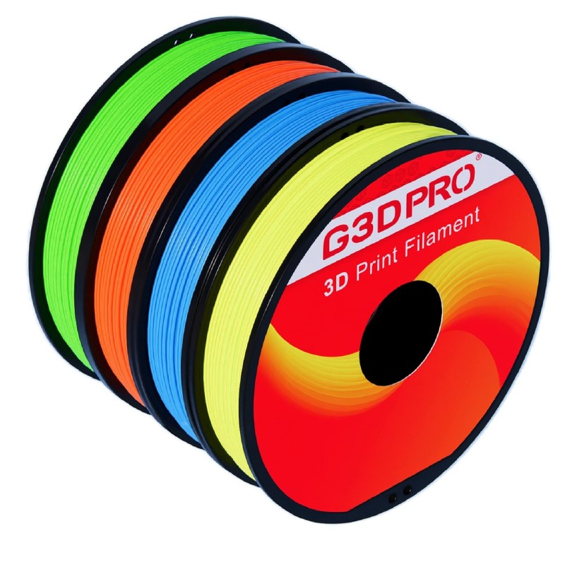 Pack Fil 3D PLA 1.75mm 500G Fluorescent