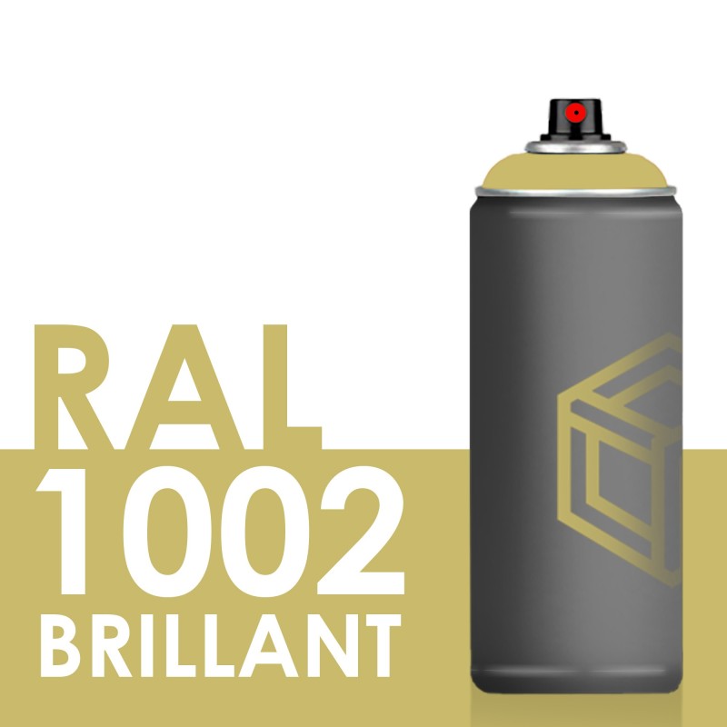 Bombe de peinture 400ml Brillant RAL 1002 Jaune Sable