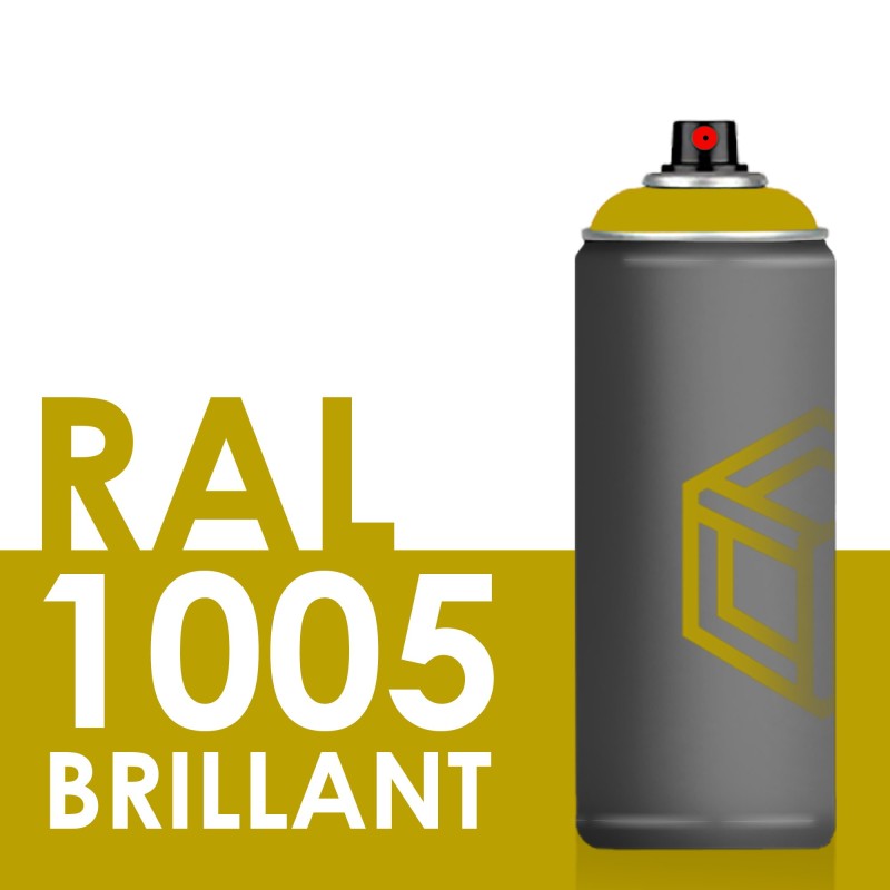 Bombe de peinture 400ml Brillant RAL 1005 Jaune Miel