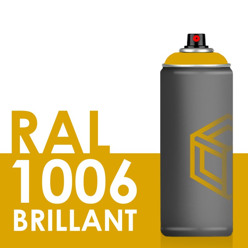 Bombe de peinture 400ml Brillant RAL 1006 Jaune Maïs