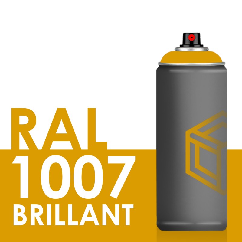 Bombe de peinture 400ml Brillant RAL 1007 Jaune Narcisse