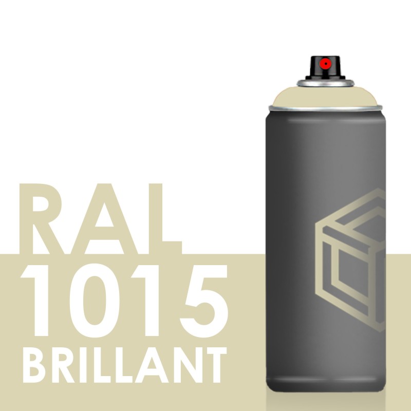 Bombe de peinture 400ml Brillant RAL 1015 Ivoire Clair