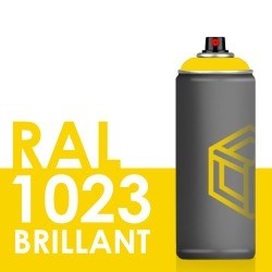 Bombe de peinture 400ml Brillant RAL 1023 Jaune Signalisation