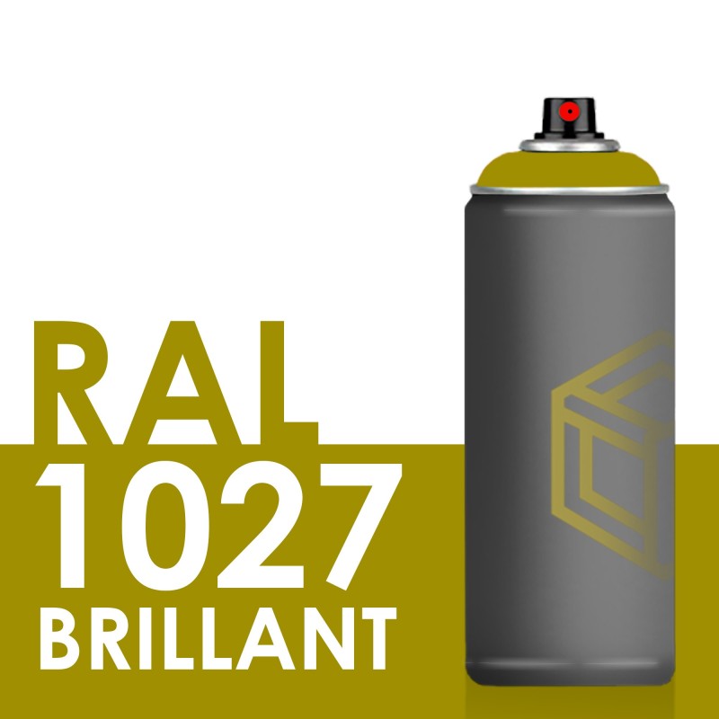 Bombe de peinture 400ml Brillant RAL 1027 Jaune Curry