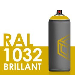 Bombe de peinture 400ml Brillant RAL 1032 Jaune Genet