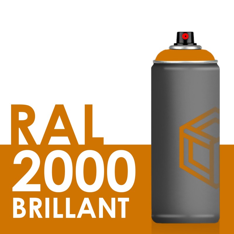 Bombe de peinture 400ml Brillant RAL 2000 Orangé Jaune