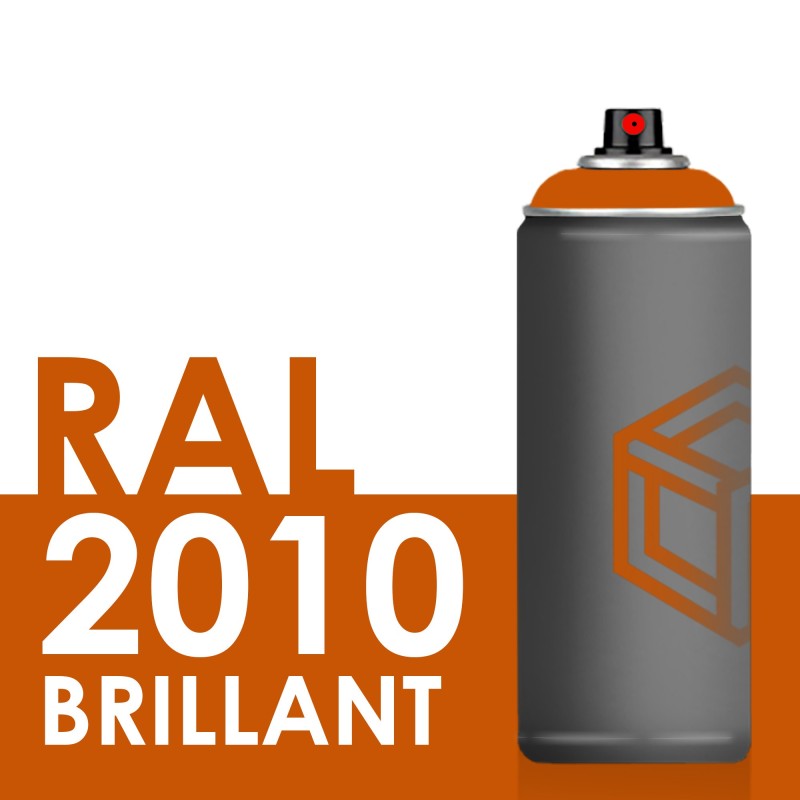 Bombe de peinture 400ml Brillant RAL 2010 Orangé Sécurité