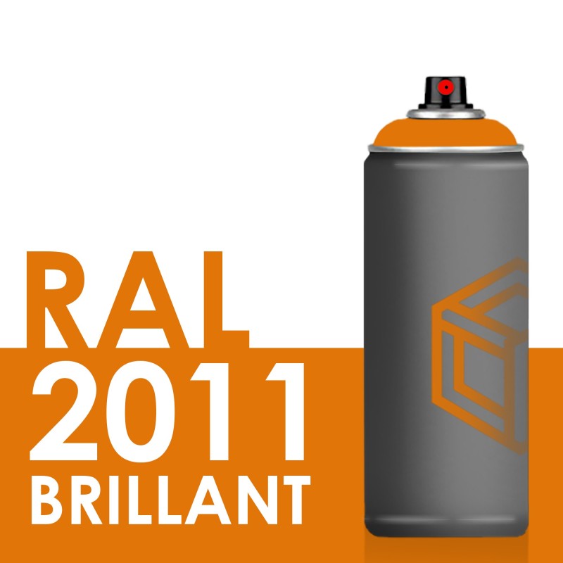 Bombe de peinture 400ml Brillant RAL 2011 Orangé Foncé