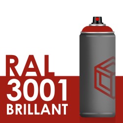 Bombe de peinture 400ml Brillant RAL 3001 Rouge Sécurité