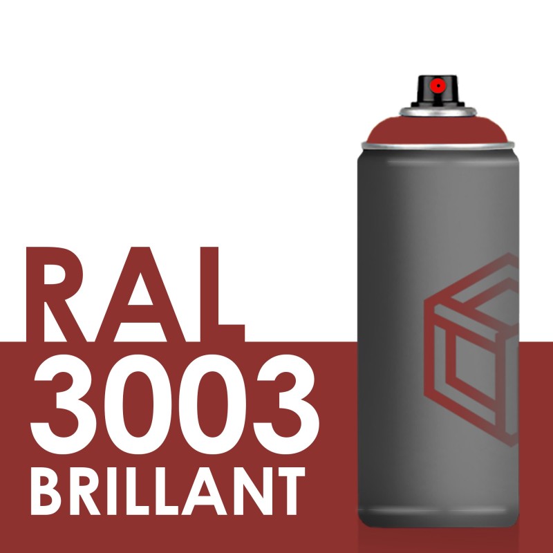 Spray de peinture brillante 400ml RAL 3003 Rouge Rubis