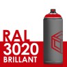 2127 - Bombe de peinture 400ml Brillant RAL 3020 Rouge Signalisation