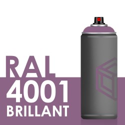 Bombe de peinture 400ml Brillant RAL 4001 Lilas Rouge