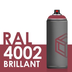 Bombe de peinture 400ml Brillant RAL 4002 Violet Rouge