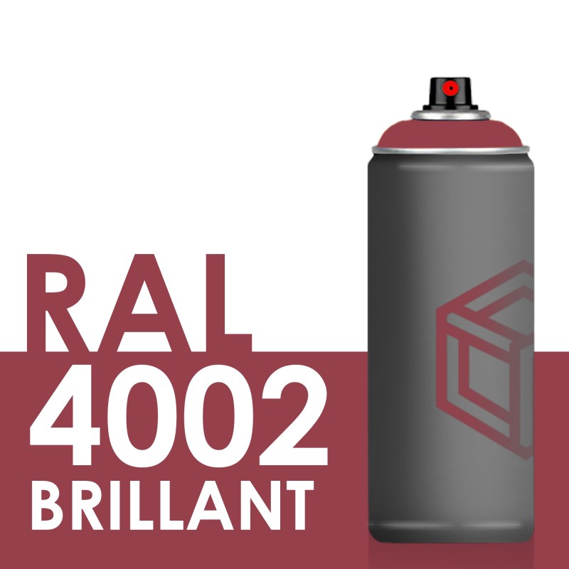 Bombe de peinture 400ml Brillant RAL 4002 Violet Rouge