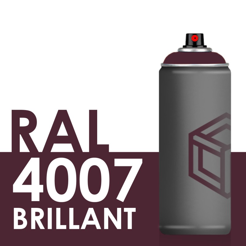 Bombe de peinture 400ml Brillant RAL 4007 Violet Pourpre