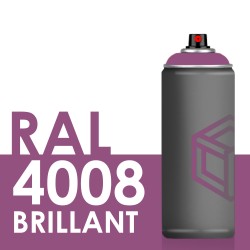 Bombe de peinture 400ml Brillant RAL 4008 Violet de Sécurité