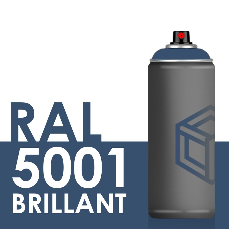 Bombe de peinture 400ml Brillant RAL 5001 Bleu Vert