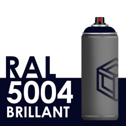 Bombe de peinture 400ml Brillant RAL 5004 Bleu Noir