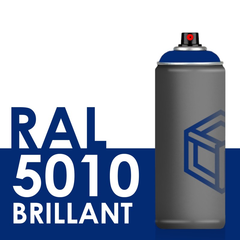 Bombe de peinture 400ml Brillant RAL 5010 Bleu Gentiane