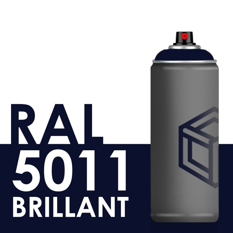 Bombe de peinture 400ml Brillant RAL 5011 Bleu Acier