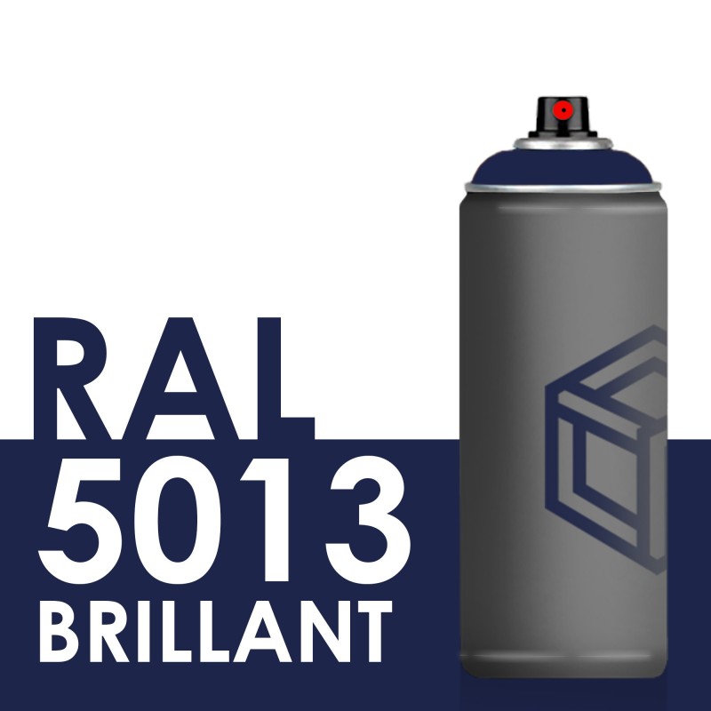 Bombe de peinture 400ml Brillant RAL 5013 Bleu Cobalt